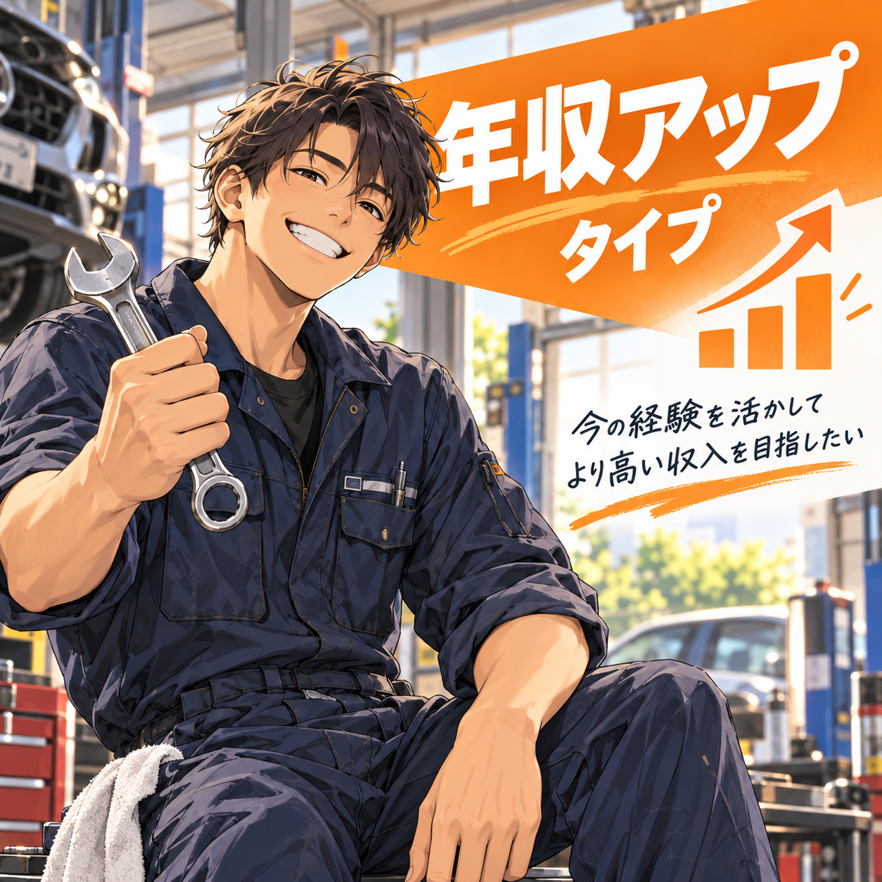 年収アップタイプのイラスト